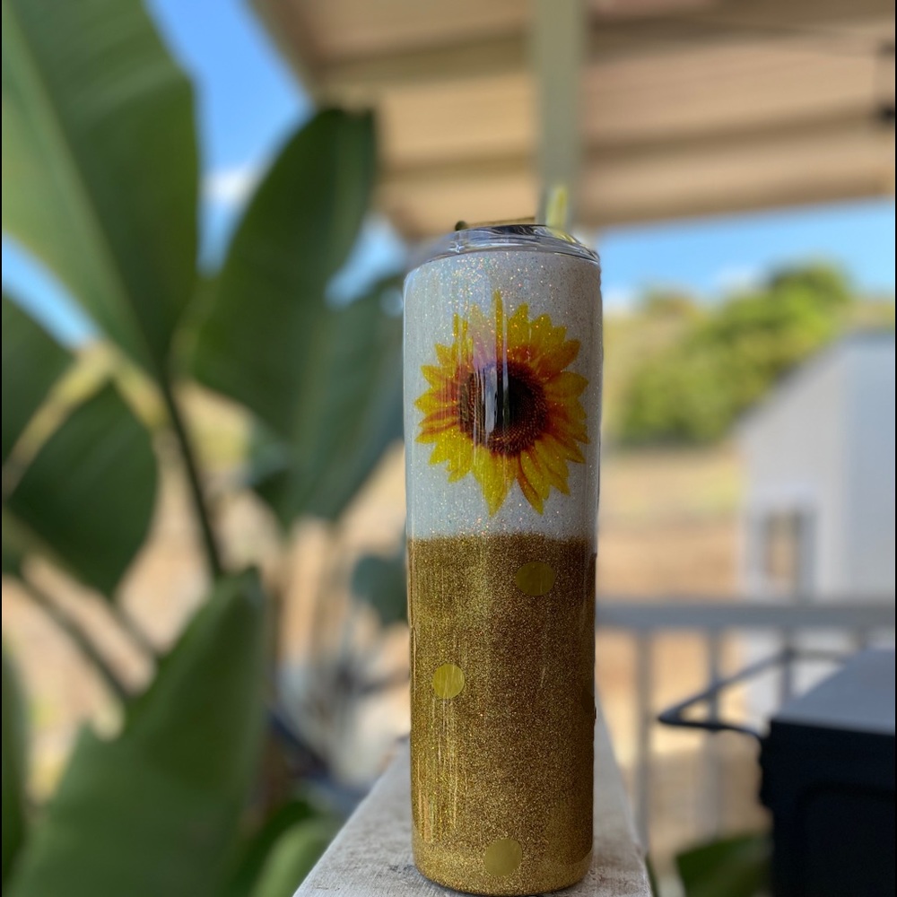 Sunflower tumbler cup
